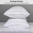thumbnail image 4 of Lirex Standard Pillowcases, 2-Pack White Microfiber Pillow Cover Set, 1800 Thread Count, Soft Durable, 4 of 7