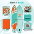 thumbnail image 3 of FunWater Stand Up Paddle Board Ultra-Light Inflatable Paddleboard with SUP Accessories for Adults & Youth of All Skill Levels,Green Coconut Tree, 3 of 6