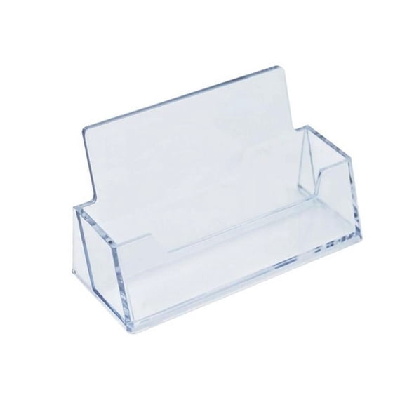 1PC Business Card Holder Clear Display Shelf Stand NEW Desktop Plastic C0A1