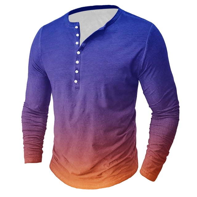 AherBiu Plus Size Men's Long Sleeve Shirts Stretch Quick-Drying Athletic Button T-Shirts Graphic Sweatshirts Crewneck Tees
