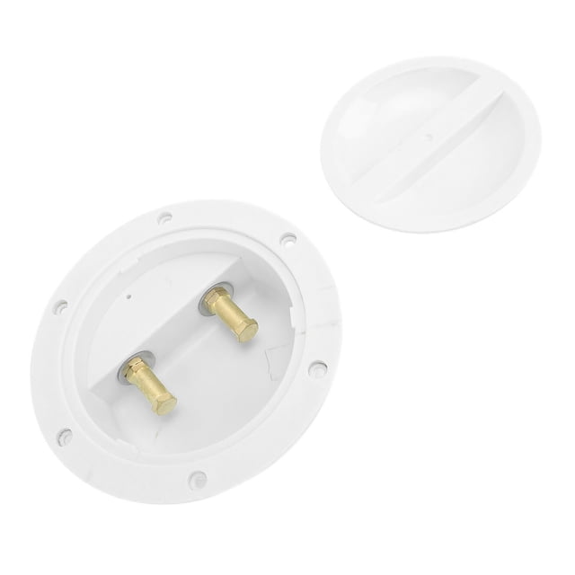 6- 32V Electric Agitation Fishing Junction Box, Water Boat Junction Box for RVs Yachts Ships, White ABS Metal Cable Terminal Connector with Electric Reel Power Supply Base,