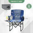 thumbnail image 2 of Chaise de Camping Pliante pour Adultes, Chaise de Réalisateur Portable pour Pelouse avec Table d'Appoint, Pochette de Rangement et Porte-Gobelet, Chaise d'Extérieur Robuste pour VR, Plage, Cour, Jardin, Terrasse, 2 Pcs, 2 of 6