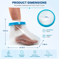 thumbnail image 2 of Housse Réutilisable Imperméable pour Plâtre de Pied, Protecteur de Plaie Post-Chirurgie pour Fracture Adulte, Manchon de Protection de Bain pour Garder le Plâtre de Pied Sec pour la Douche, 2 of 5