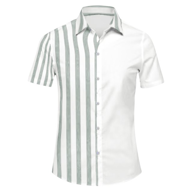 Birdeem Chemise à Manches Courtes pour Hommes, Confortable et Respirante, Col Rabattu