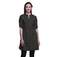 thumbnail image 1 of Bimba Kurti à Manches Retroussables pour Femmes, Col Mandarin Imprimé, Hauts de Kurti Courts, 1 of 6
