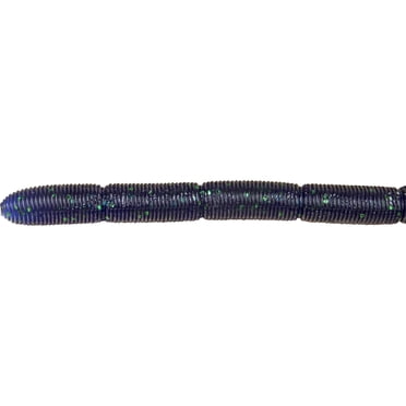 Leurre de pêche WURM Stickity Split 32" + couleur Junebug + coupez votre propre longueur d’appât