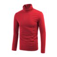 thumbnail image 2 of INSPIRE CHIC Men's Sweaters Pullover Turtle Neck Long Sleeve Stretchy Slim Fit Tops 46 Red, 2 of 7
