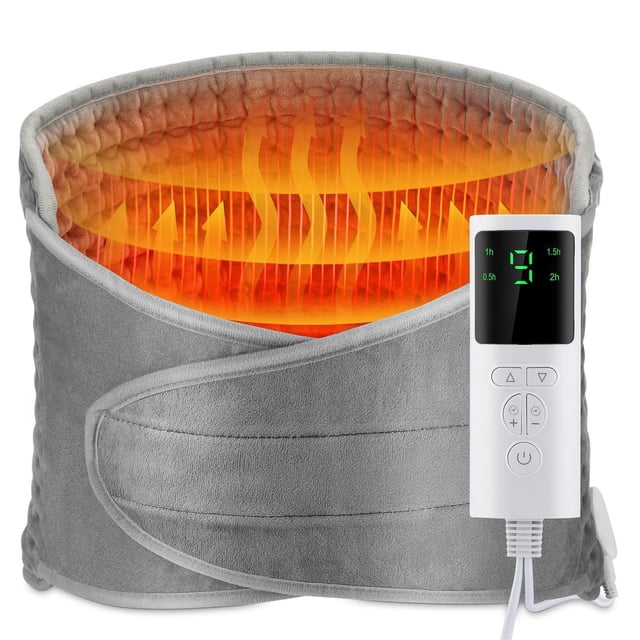 Riforla Heat Belt Back with Vibration Massage. Heating Pad Heat Belt Back with 9 Temperature Settings. Powered Heating Belt with Automatic Shut off for Back Neck Shoulder Belly. B
