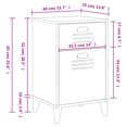 thumbnail image 4 of vidaXL Bedside Cabinet VIKEN White Engineered Wood, 4 of 5