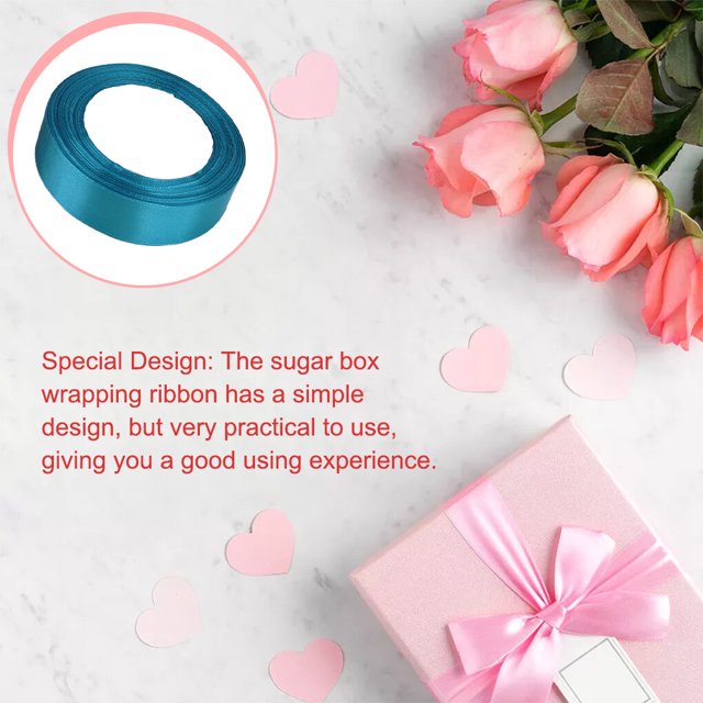 Gift Wrap Ribbon Wedding Clothes Making Supply Multi-color DIY Craft Accessories Festival Fabric Polyester Ribbons Box Ornaments Peacock Blue 47