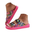 thumbnail image 1 of Dakaela Women's Platform Sandals Arch Support Foam Slip on Slides Two Buckle EVA Flat Sandal Pink 6, 1 of 6