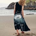 thumbnail image 2 of TJAZFJPA Longues Robes de Soirée pour Femmes Mode pour Femmes Col Rond Décontracté Imprimé Pissenlit 3D Sans Poignets Poche Longue Robe Débardeur Robe Décontractée Robes Élégantes pour Femmes Robe de Soirée Robe pour Camoufler le Ventre, 2 of 6