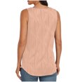 thumbnail image 4 of AherBiu Débardeurs pour Femmes Été Sans Manches Coupe Ample Col Rond Chandails Tendance à Rayures Ondulées Fluides Débardeurs, 4 of 9