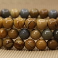 thumbnail image 4 of Bracelet Extensible Unisexe en Perles Rondes 8 mm avec Pierre Précieuse Jaspe Photo Oowyhee Naturelle 7 Pouces, 4 of 5