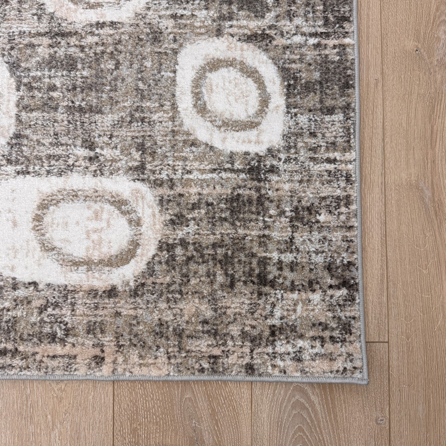 Tapis d'interieur abstrait Rug Branch Cadence, gris beige, moderne - Salon, chambre, salle a manger et cuisine