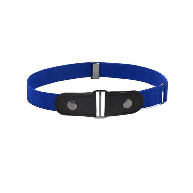 facefd Belt No Buckle Invisible Alloy Fashionable Long-lasting Convenience Elastic Unisex Man Multicolored DIY Prop Jeans Band Fresh Blue
