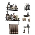 thumbnail image 1 of 5 Pack Shower Caddy  Strong Adhesive Shower Organizer Shelf with Hooks. Rustproof Wall-Mounted Shower Shelves, 1 of 3