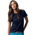 thumbnail image 1 of Hanes ComfortSoft T-Shirt à Col Ras du Cou en Jersey Coupe Décontractée pour Femmes, P, Bleu Marine Foncé, 1 of 1