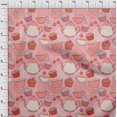 thumbnail image 4 of oneOone Cotton Poplin Peach Fabric Tea Party Kettle Sewing Craft Projects Fabric Prints By Yard 56 Inch Wide, 4 of 5