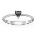thumbnail image 2 of Bague Pierre de Naissance en Forme de Cœur - Quartz Fumé (Juin), 2 of 6
