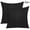 Noir, variante sur 2 Pcs Housses de Coussin Décoratives Unies Simples Carrées Taie de Coussin Intérieur Salon Extérieur Jardin Housse de Coussin pour Voiture Sofa Lit Canapé