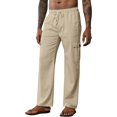 thumbnail image 1 of HNMKIU Men's Casual Pants Loose Fit Summer Trousers Lightweight Drawstring Comfortable Overalls for Everyday Use, 1 of 4