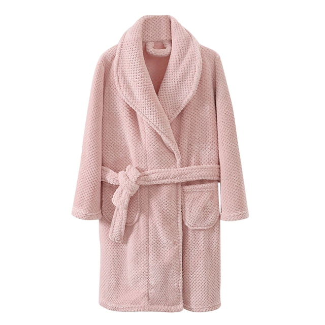 Girls Flannel Pajamas Bedclothes Thickened Extended Bathrobe Velvet