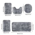 thumbnail image 3 of Dvkptbk Mixed Colors Bath Mats 5 Set Bathroom Rugs For 5 Pcs Toilet Mats Universal Soft Comfortable Water Absorption Non-Slip Thick Machine Washable Easy Dry Dark Color, 3 of 8