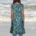 thumbnail image 4 of Ovzne Robes d'Été pour Femmes 2025 Robe d'Été Mode Vacances Été Couleur Unie Sans Manches Fête Plage Robe Printemps Imprimée Liquidation, 4 of 6