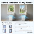 thumbnail image 3 of SIMZLIFE Portable Air Conditioner 8000 BTU,Portable Ac Unit up to 550 Sq,White, 3 of 8
