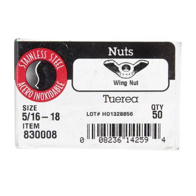 Hillman 830008 0.312 in. Wing Nuts Stainless Steel -