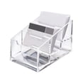 thumbnail image 2 of Clear Plastic Business Card Storage Box Organizer for Desk, Exhibition, or Home, ABS Material, 12x11x7cm, Spacious Card Holder, 2 of 7