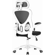 BestOffice Ergonomic High Back Office Chair, Executive, Adjustable Headrest, Lumbar Support, Flip-Up Armrests for Home & Office, Black