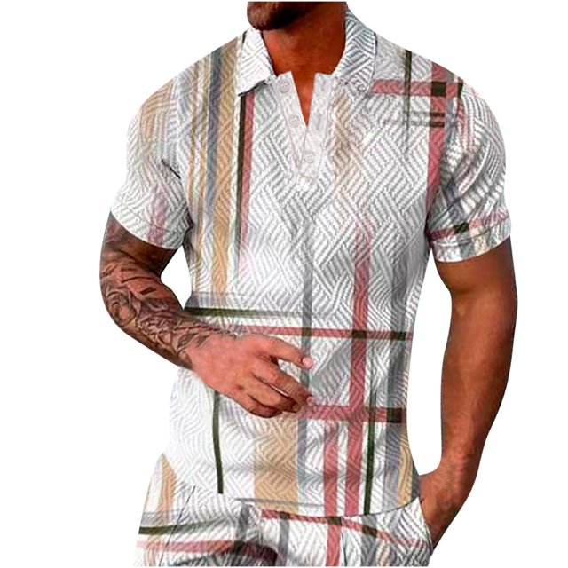 Cameland Ensemble Estival de Survêtement pour Hommes, Chemise Mode Décontractée à Manches Courtes, Blouse et Chemise à Col Rabattu à Manches Courtes