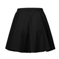 thumbnail image 2 of Womens Solid Color Basic Versatile Stretchy Flared Casual Pleats Mini Skirt, 2 of 8