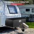 thumbnail image 4 of Kojooin Trailer Tongue Box - 33/39 Inch Heavy Duty Aluminum Diamond Plate Tongue Box Tool Chest, Tuckbed Toolbox Storage with Lock & Keys, 4 of 6