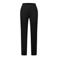 thumbnail image 4 of Pantalon Homme Décontracté Mynx Ceinture Extensible Cachée Coupe Classique devant Plissé Pantalon Chino Noir m, 4 of 5