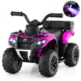 thumbnail image 1 of Gymax VTT pour Enfants 6 V avec Musique et Fonction de Pulvérisation, Port USB, Boîte de Rangement, Voiture Jouet, Rose, 1 of 10