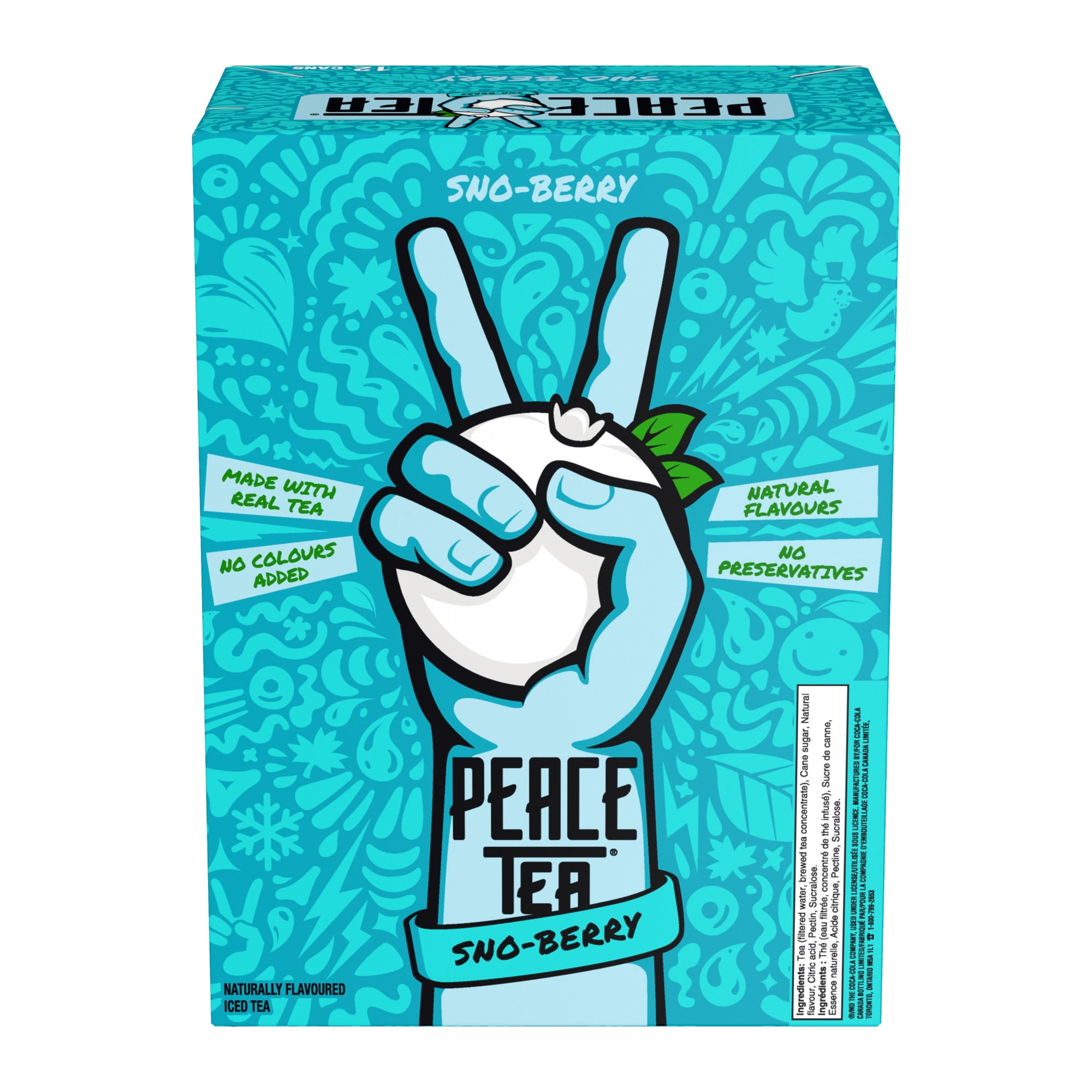 Peace Tea Sno-berry Cans, 341 mL, 12 Pack