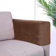 thumbnail image 4 of 2 Pcs Housse d'Accoudoir de Canapé Polyester Protecteur de Meubles pour Kaki, 4 of 7