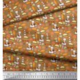 thumbnail image 2 of Soimoi Poly Georgette Fabric Pizza,Cake & Croissant Food Printed Fabric 1 Yard 52 Inch Wide, 2 of 3