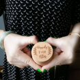 thumbnail image 3 of Langgg Rustic Wedding Wood Ring Holder Wedding Ring Bearer Box Engagement Engraving Wooden Rings Box, 3 of 6