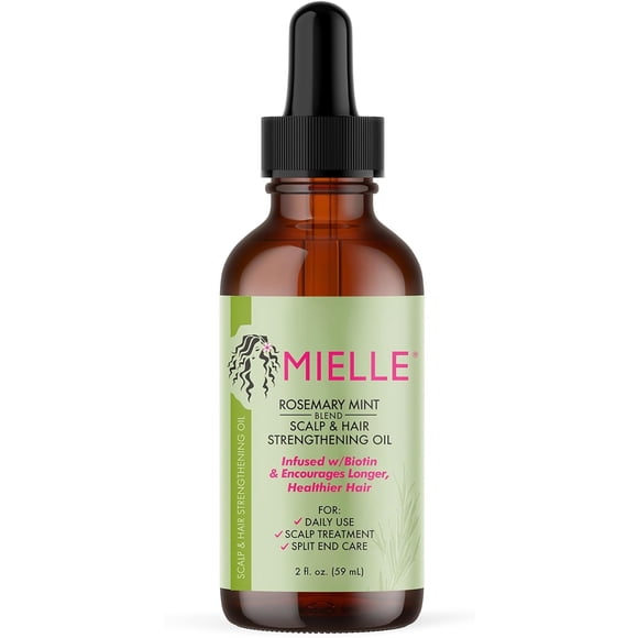 Huile Fortifiante pour Cuir Chevelu et Cheveux au Romarin Menthe - 2 Onces, Convient à Tous les Types de Cheveux