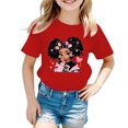 thumbnail image 1 of LUOGENLI T-Shirt pour Filles T-Shirt d'Été pour Filles à Col Rond Imprimé Dessin Animé Décontracté Ample à Manches Courtes T-Shirt Chandails de Pâques pour Filles 2025 Rouge 6-8 Ans, 1 of 5