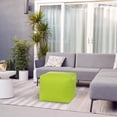 thumbnail image 3 of Gouchee Home Cube Soleil Outdoor/Indoor Green Ottoman Pouf – Waterproof Cube Pouf with Polystyrene Bead Filling, Lightweight Modern Seating for Patio, Deck, or Living Room, 3 of 5
