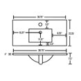 thumbnail image 4 of American Imaginations 30.75-in. W 1 Hole Ceramic Top Set In White Color - Overflow Drain Incl. AI-33319, 4 of 9