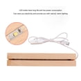 thumbnail image 4 of Crystal Wooden Lighted Base Stand, With Warm Light LED Bulbs, USB Interface, Rectangle Display Pedestal, Solid Wood Material for Crystal, Glass, Acrylic, Jewelry, Paperweights,, 4 of 7