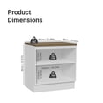 thumbnail image 2 of Madesa Hazel Kitchen Armoire de Rangement de Base avec 2 Portes et Tablettes Unité d'Organisation en Bois de 31 Pouces pour Garde-Manger - Blanc, 2 of 6