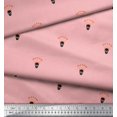 thumbnail image 2 of Soimoi Pink Rayon Fabric Arrow & Skull Printed Fabric 1 Yard 42 Inch Wide, 2 of 5