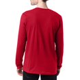 thumbnail image 3 of Hanes T-Shirt en Coton à Manches Longues pour Hommes Perfect-T Lot de 2, S, Rouge Profond, 3 of 4